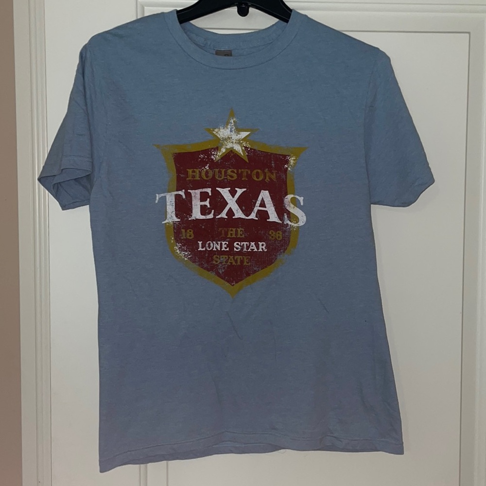 Duck Co Houston Texas “Lone Star State” Shirt Men’s Small Light Blue
